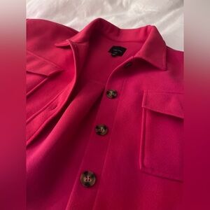 Pink Crop Jacket with large buttons